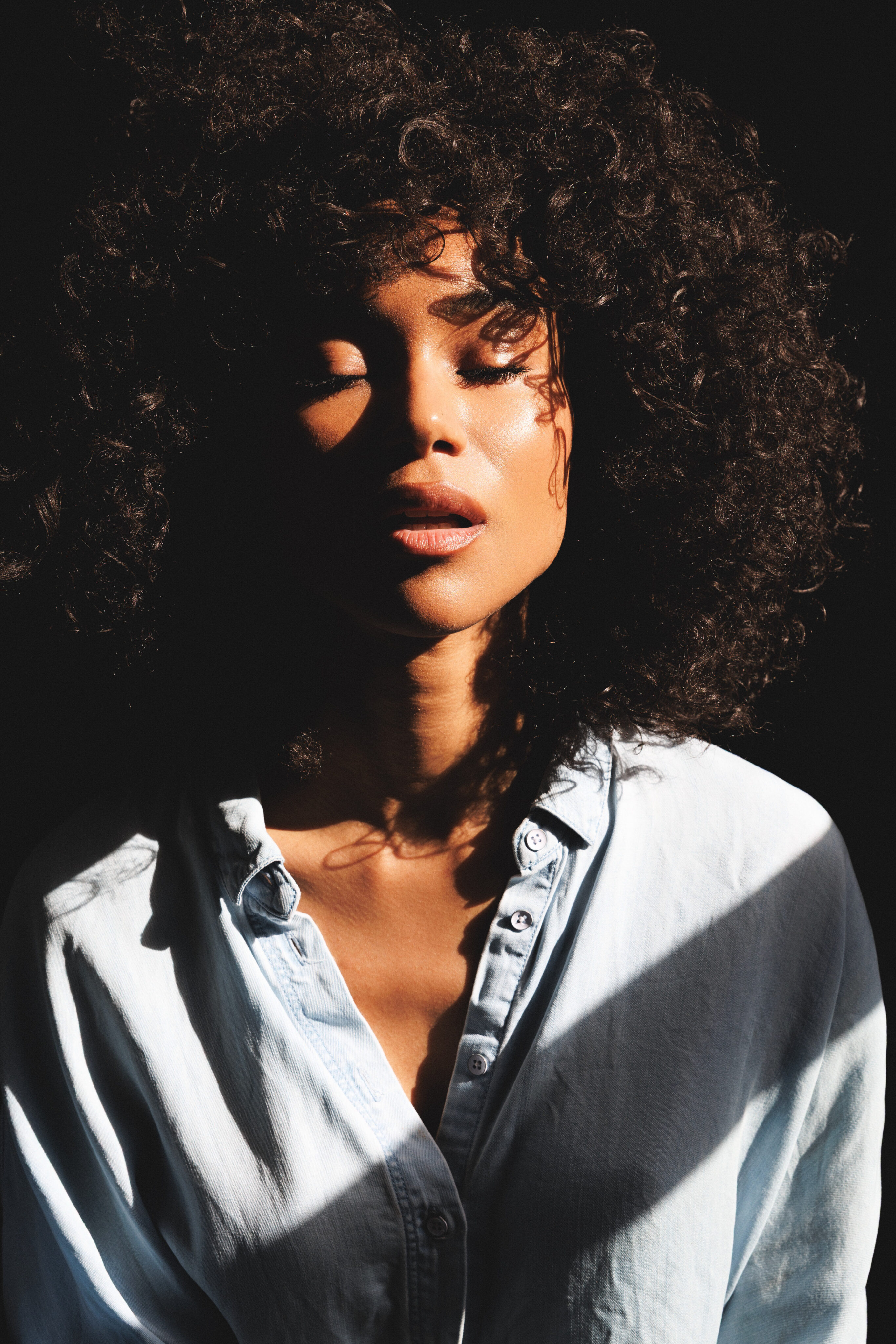 Ethereal Shadows: A Portrait of Serenity